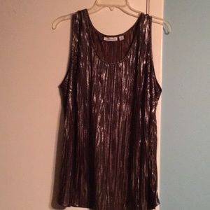 Susan Graver brown/metallic xl shell